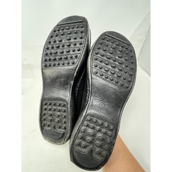 COLE HAAN Country Womens 9 Clog Shoes Black Suede Leather Knobby Outsole - Picture 4 of 10